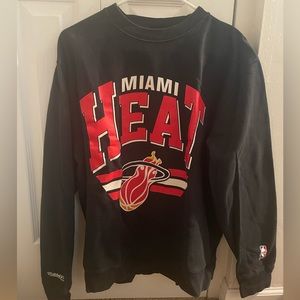 Mitchell & Ness Miami Heat Crewneck Sweatshirt Size L